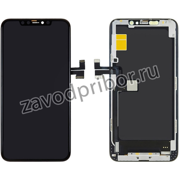 Дисплей (экран) в сборе с тачскрином для iPhone 11 Pro Max черный с рамкой (OLED LCD)