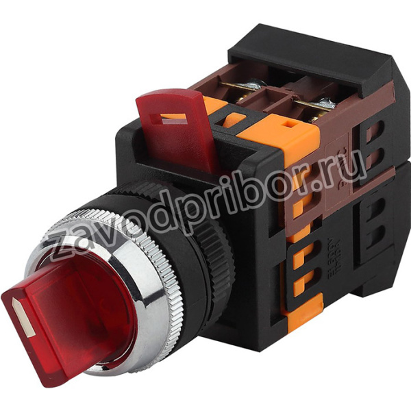 Переключатель ЭРА BSW10-ANC-2-K04E АNС-22-2 2 положения красный неон 240В I-0 1з+1р Б0045680