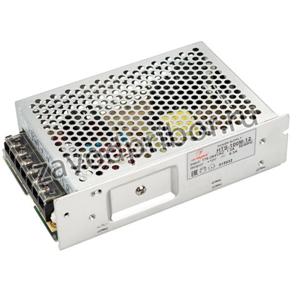 Блок питания HTS-100M-12 12В 8.3А 100Вт IP20 сетка 3 года Arlight 015032