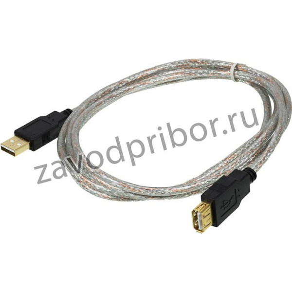 Кабель-удлинитель Ningbo USB A(m) USB A(f) 1.8м прозрачный