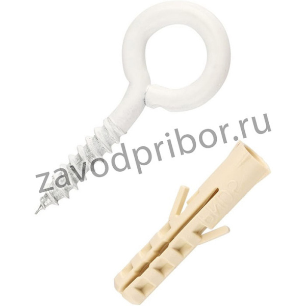 Петля-шуруп бел. L20 х d3,8 x O8 мм 3 шт. 13 6299 1