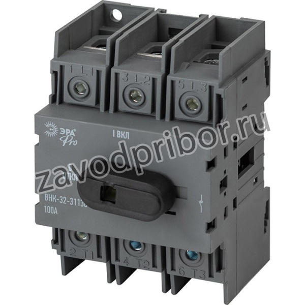 Выключатель-разъединитель ВНК-32-31130 ЭРА PRO mvr20-3-100E 3П 100А с установленной фронтальной рукояткой управления Б0054008