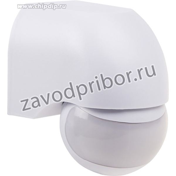 11-9211, Датчик движения настенный ДДС 03, 180°, 1200 Вт, 3-2000 Лк, 12 м, 10-900 сек. IP44