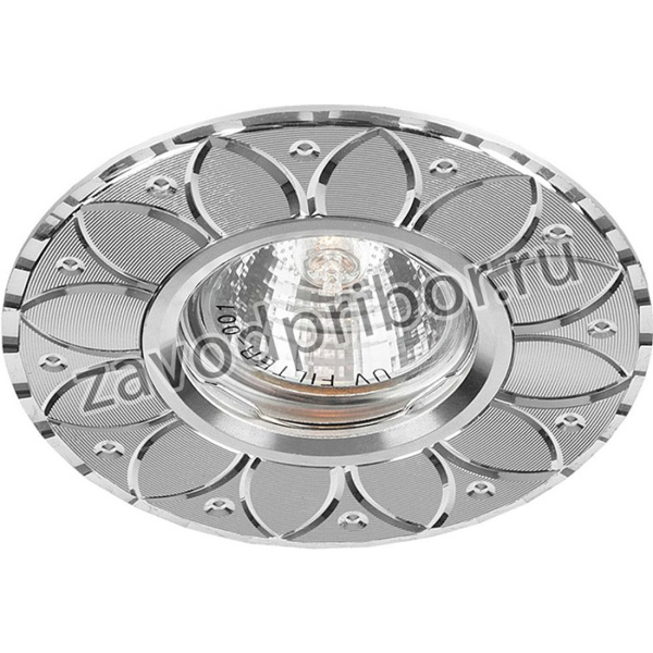 Свет-ник потол встраиваемый, MR16 G5.3 серебро, GS-M389 28950