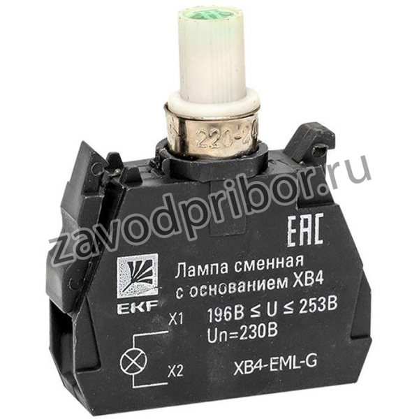 Лампа сменная с основанием XB4 зел. 230В PROxima EKF XB4-EML-G