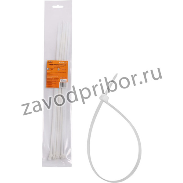 ACTN13, Стяжки (хомуты) кабельные 4,8*400 мм, пластиковые, белые, 10 шт.(ACT-N-13) AIRLINE