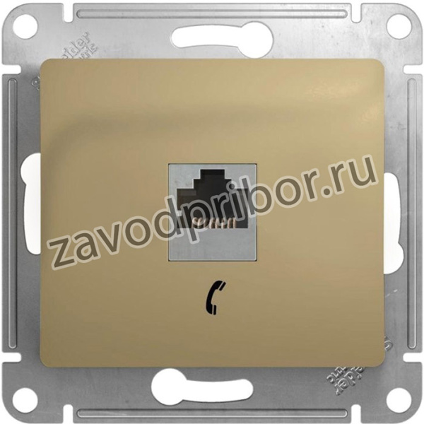 GLOSSA РОЗЕТКА телефонная RJ11, , ТИТАН GSL000481T