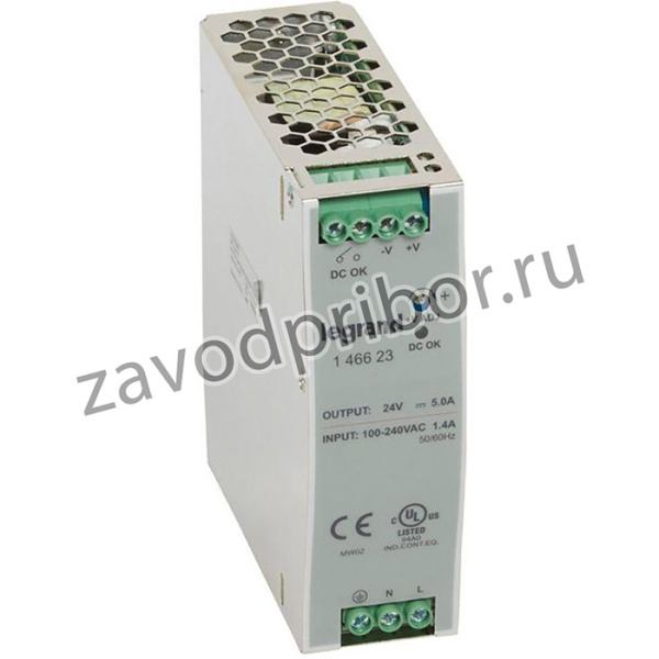 Источник питания импульсный 1-фазный 24В 120Вт 5А Leg 146623