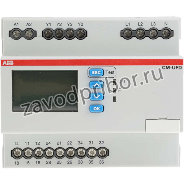 1SVR560730R3401 CM-UFD.M31, Frequency, Voltage Monitoring Relay, 1, 3 Phase, SPDT, DIN Rail