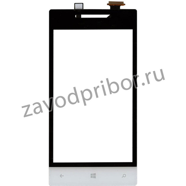 Сенсорное стекло (тачскрин) для HTC Windows Phone 8S (A620e) черное с белым