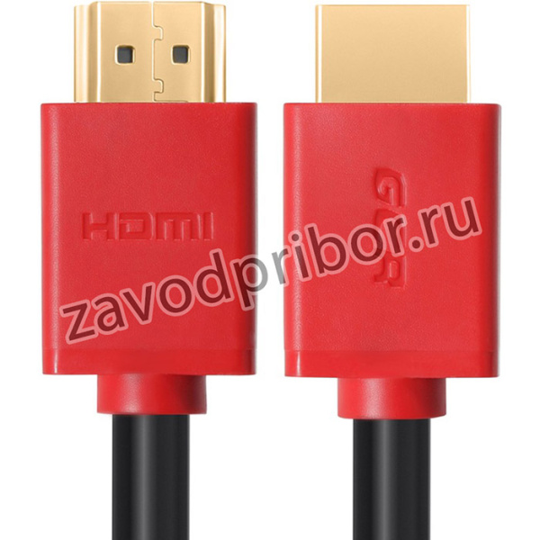 GCR-HM450-1.5m, GCR Кабель 1.5m HDMI 1.4, красные коннекторы, 30/30 AWG, позолоченные контакты, FullHD, Ethernet 10.