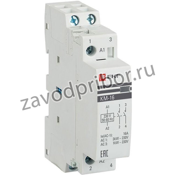 Контактор модульный КМ 16А NО+NC (1 мод.) EKF km-1-16-11