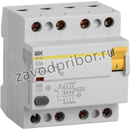 УЗО ВД1-63S 4Р 63А 300мА MDV12-4-063-300