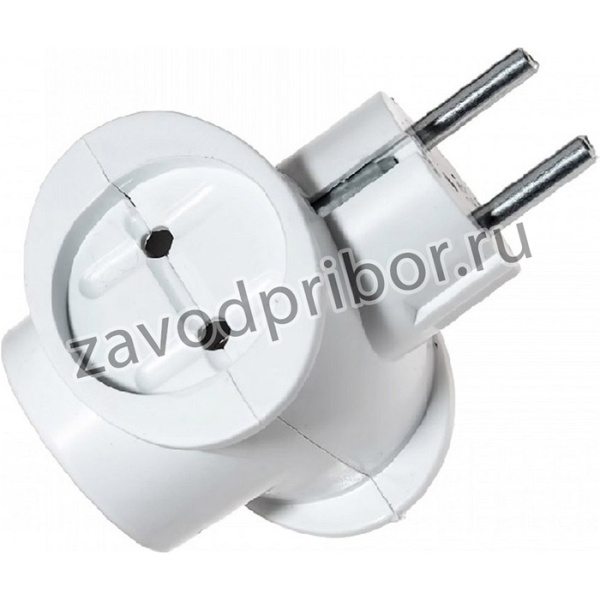 Тройник Куб 3х2Р без з/к 16А 220В белый 1 шт 52067001