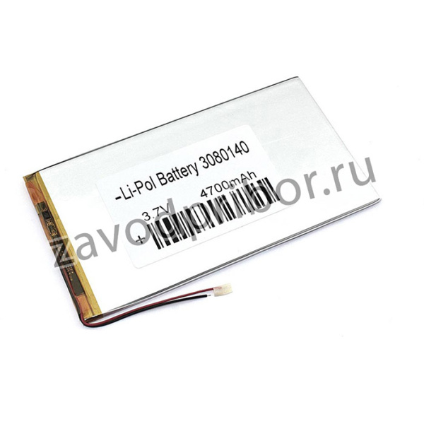 Аккумулятор универсальный 3x80x140 мм 3.8V 4700mAh Li-Pol (2 Pin)