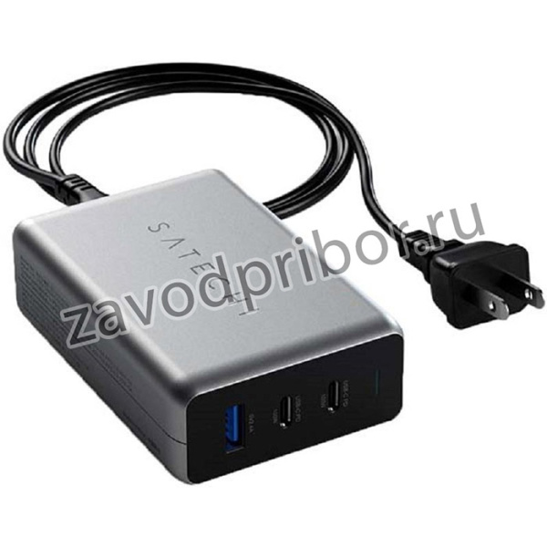 Зарядное устройство сетевое, 1 USB+2хType-C, 100W, PD,Satechi,ST-TC100GM-EU