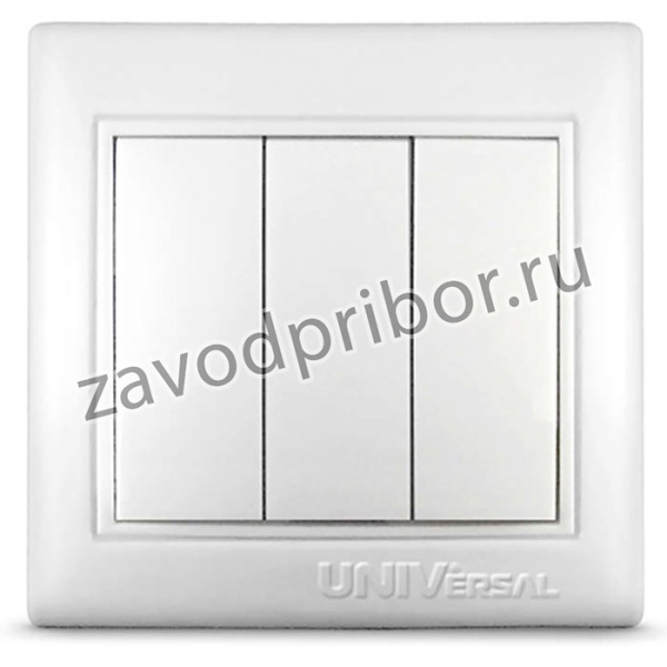 Выключатель 3-кл. СП Севиль 10А IP20 бел. UNIVersal С0043