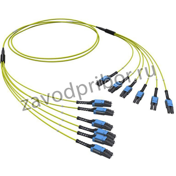 Сборка оптическая разветвительная 12ОВ 9/125 OS2 6хLC-UPC Duplex Uniboot/6хLC-UPC Duplex Uniboot 10м (предустановленн аяконфигурация: тип по