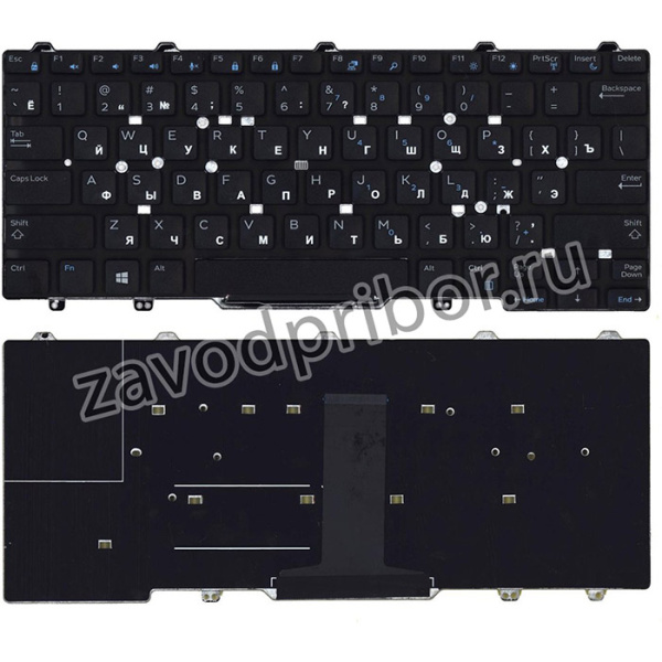 Клавиатура для ноутбука Dell Latitude E5470 E7470 черная без рамки и указателя