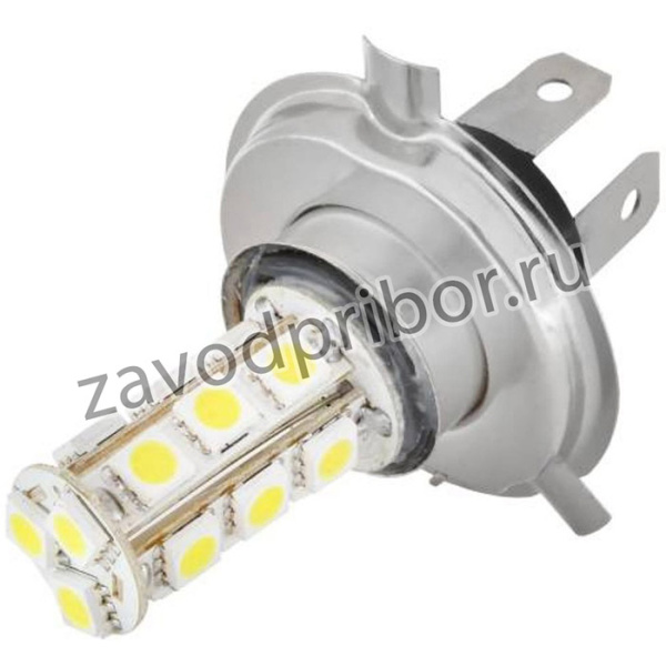 Автолампа диод H4 12V 18 SMD блистер 2-контактная Белая ближний, дальний свет S08201016
