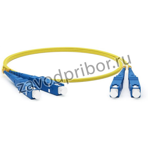 01 Патч-корд волоконно-оптический (шнур) Hyperline, SM 9/125 (OS2), SC/UPC-SC/UPC, 2.0 мм, duplex, LSZH, 10м, желтый