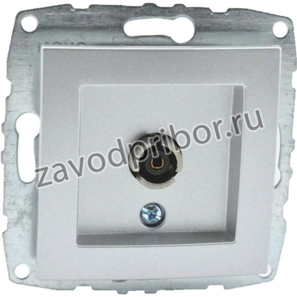 L / D Механизм Тv Розетка прох. с Экраном Серебро 500-002105-137