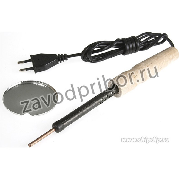 ЭПЦН (230В,30Вт), _ 4 мм, Паяльник нихромовый нагреватель, деревянная ручка