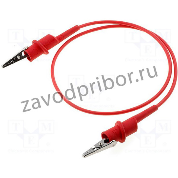 POM-6576-24-2, Измерительный провод, 10А, зажим "крокодил" / зажим "крокодил"