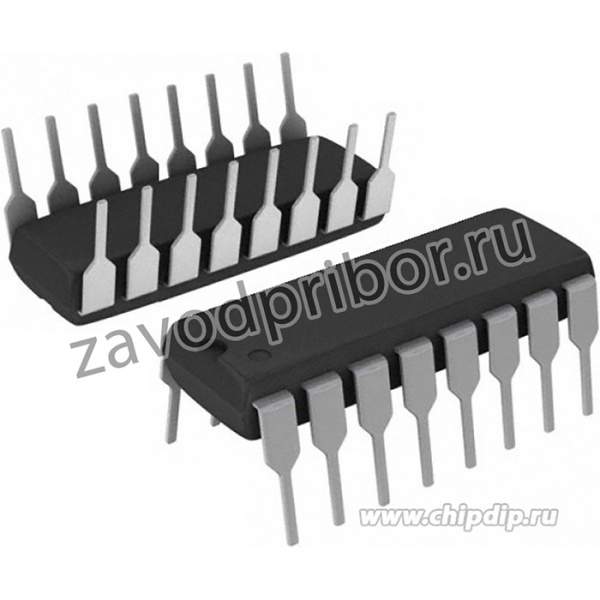 КР590КН5 (2012г.), 4-канальный аналоговый ключ со схемой управления [DIP-16P]