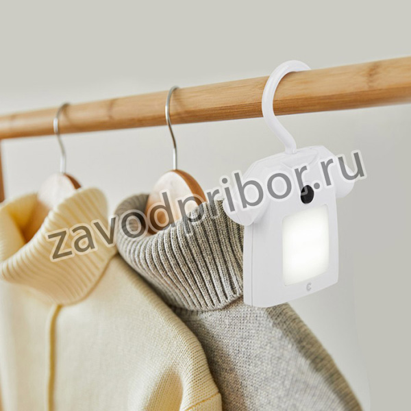 Ночник - светильник светодиодный ЭРА NLED-485-1W-SW-W на батарейках с выключателем белый Б0049343