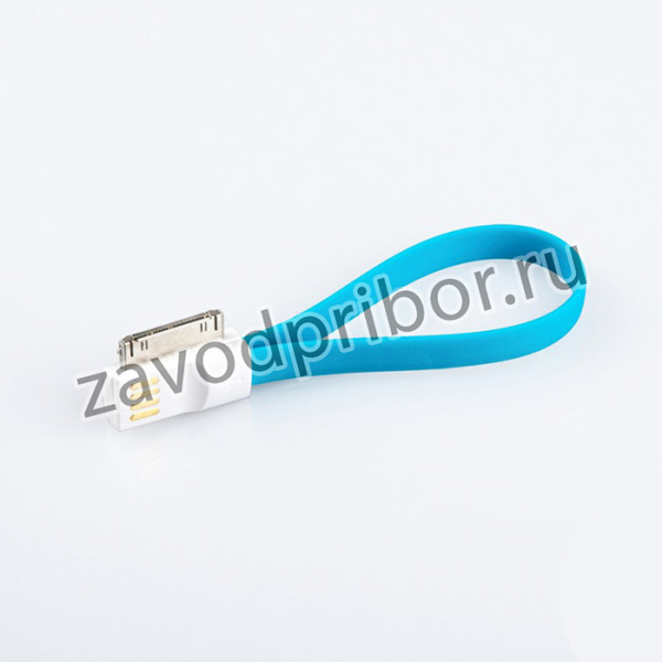USB Дата-кабель на магните для Apple 30 pin синий, коробка