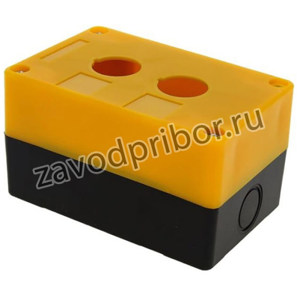 Пластиковый корпус КП102, 2 кнопки, желтый cpb-102-o