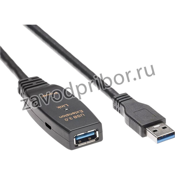 Кабель AOpen 15 м (ACU827A-15M), Кабель-адаптер USB3.0-repeater, удлинительный активный Am-- Af 15м Aopen/qust ACU827A-15M