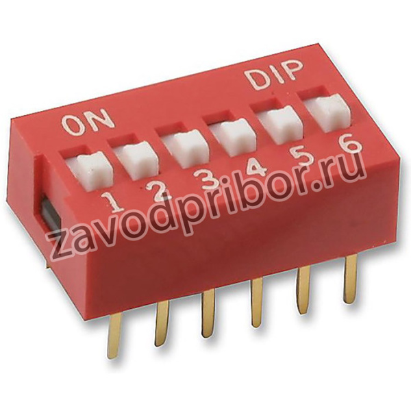 MCNDS-06V, DIP / SIP переключатель, 6 схем(-а), Ползунок, Сквозное Отверстие, SPST-NO, 24 В, 25 мА