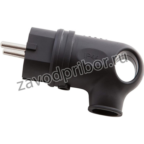Вилка угловая с кольцом каучук 16А 220В с з/к IP - 44 2903002