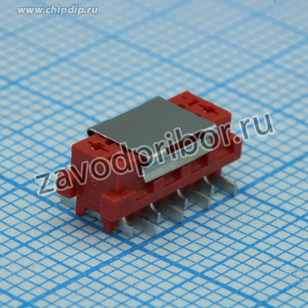 DS1015-06-08R6SR, Розетка на плату SMD 8 контактов шаг 1.27мм