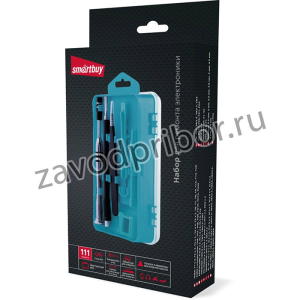 Отвертка с набором бит 111 шт., ст.CR-V, 98 бит,отв., пинц., Smartbuy tools (SBT-SCBS-111P1)