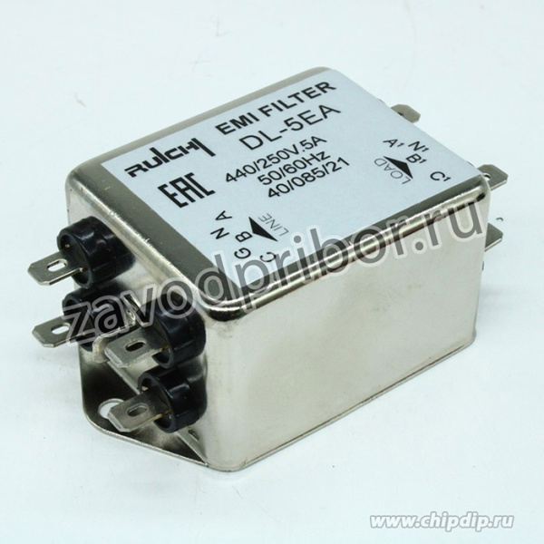 DL-5EA, Трехфазный сетевой фильтр 3х5А 250В
