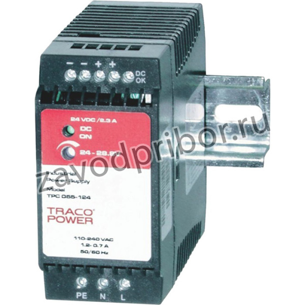 TPC 055-112, DIN Rail Power Supply, 87%, 12V, 3.5A, 42W, Adjustable
