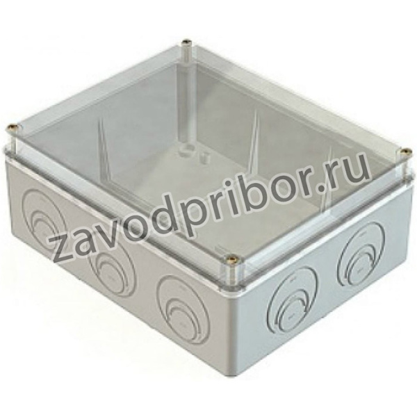 Распаячная коробка ОП 240x195x90мм, прозрач. крышка, IP55, кабельные ввода d28-3 шт., d37-2 шт., SQ1401-1276
