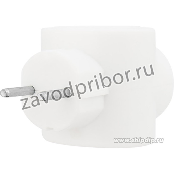 11-1064, Тройник электрический 220 В 6 А белый