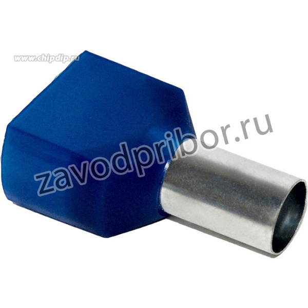 Наконечник штыревой втулочный изолированный KTE 2x16-14 2x16mm2/L=14mm/Синий (упак=100 шт.)