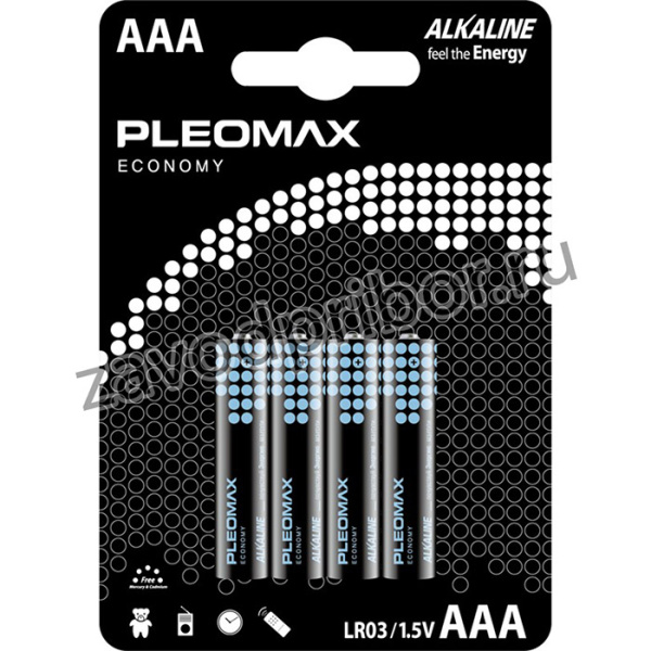 Батарейки Pleomax LR03-4BL Economy Alkaline