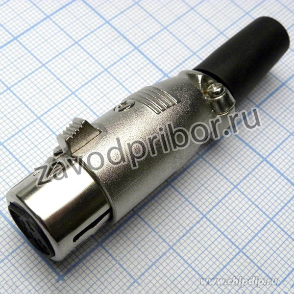 CANNON 67 7F, Аудио разъём XLR - розетка кабельная, 7 контактов, цвет - серебристый