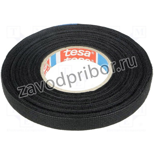 TESA-51608-09/15, Лента: тканевая, W: 9мм, L: 15м, Thk: 300мкм, Automotive, черный, 20%