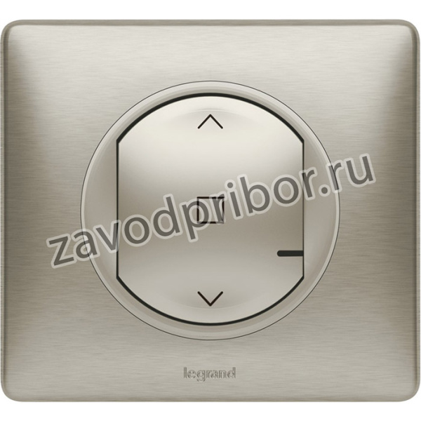 67776, Умный выключатель рольставней Legrand серия Celiane with NETATMO, Цвет Титан. Управление со смартфона, 500 ВА, 230В. Рамка в комплект