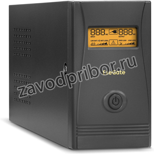 ИБП ExeGate Power Smart ULB-650.LCD.AVR.2SH 650VA/360W, LCD, AVR, 2*Schuko, Black