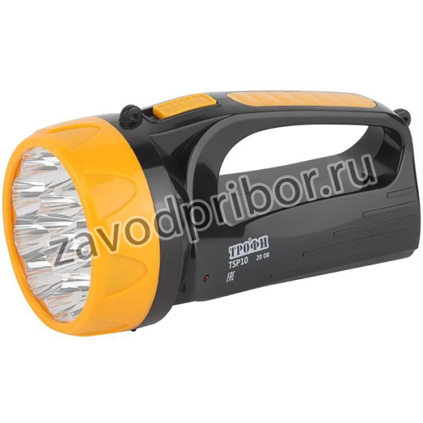 Фонарь-прожектор аккумуляторный TSP10 15LED 2 режима 4В 1.5А.ч ЗУ 220В (картон. упак.) Трофи Б0016537
