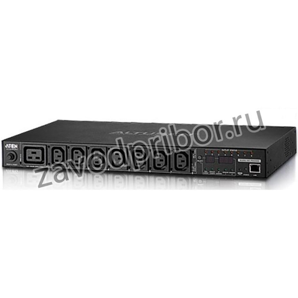 Блок распределения питания ATEN Rack eco PDU, Outlet-Metered & Switched, 1U, 16A, 230V, Output: (7) C13 & (1) C19, Input: IEC С20 , Power c