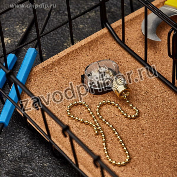 32-0102-9, Выключатель для настенного светильника с цепочкой 270 мм «Gold» индивидуальная упаковка 1 шт. PROCON